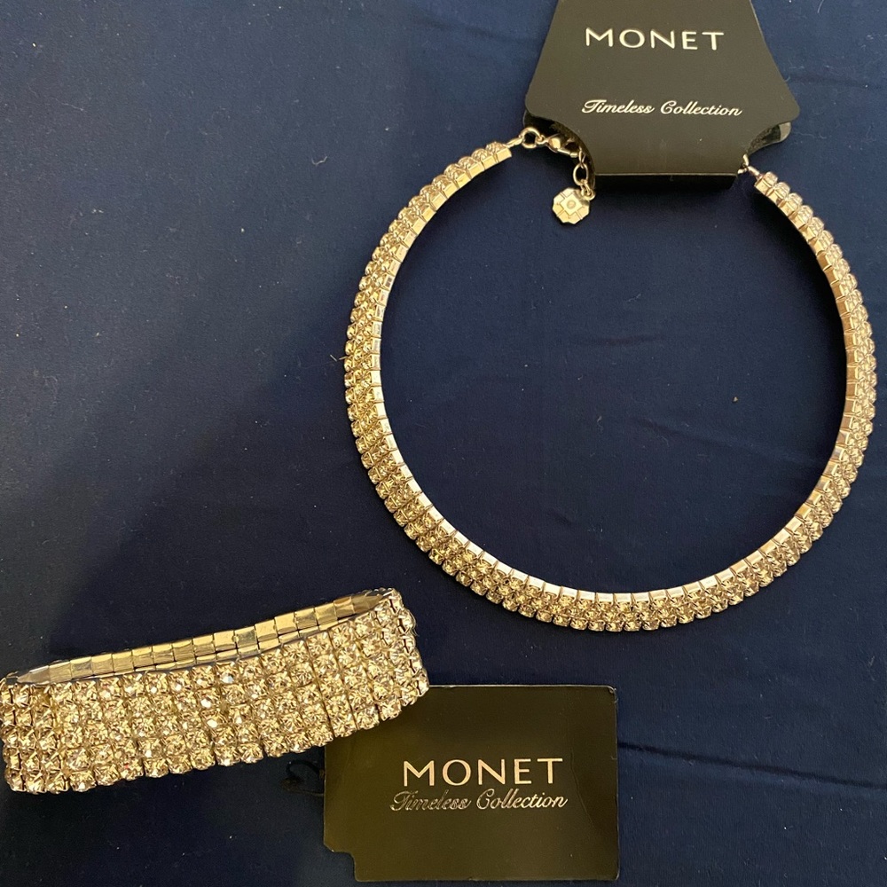 Matching studded chocker and bracelet